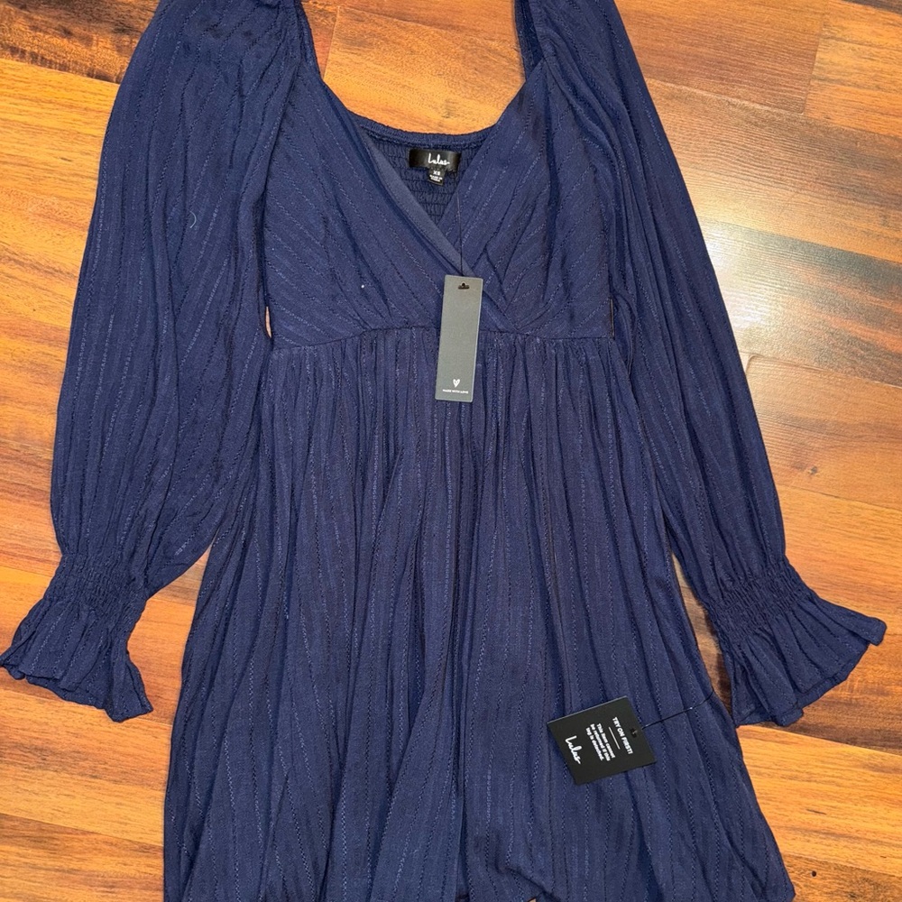 Lulu’s Navy Blue Long Sleeve Dress